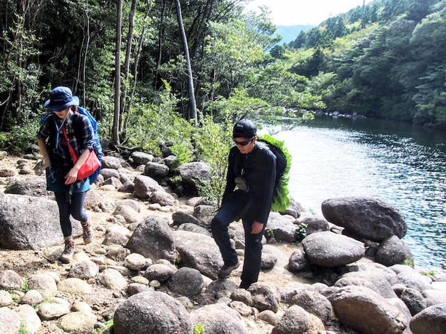 屋久島 縄文杉トレッキングコース途中安房川