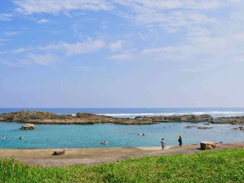 春田浜海水浴場　天然プールのポイント